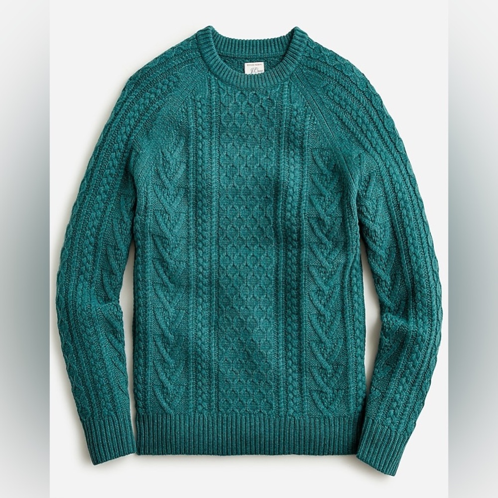 J. Crew Teal Cable Knit Sweater